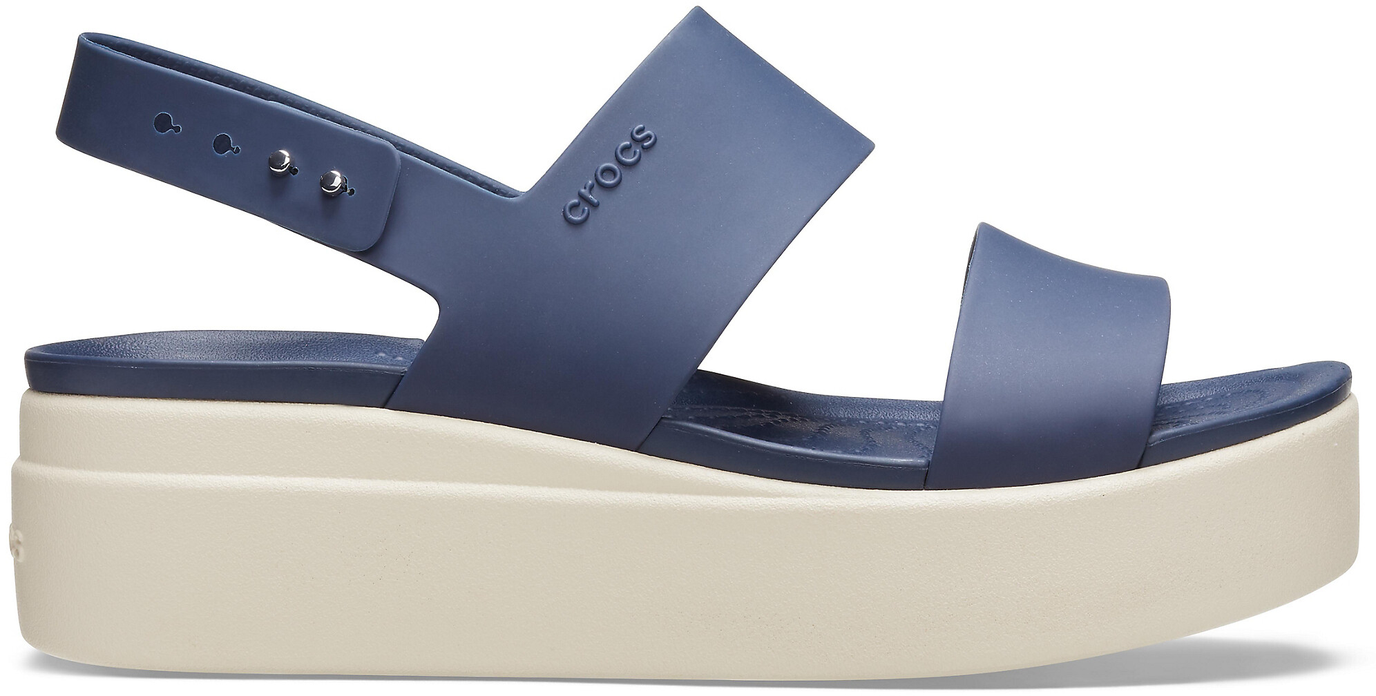 Crocs Brooklyn Low Wedge Shoes Women navy/stucco at addnature.co.uk